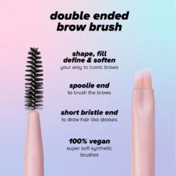 Double Ended Brow Brush 12 Double Ended Brow Brush -Costetic Make-up Store Double Ended Brow Brush PDP claims