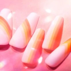 Lottie X Chaun Legend Stay Press'd- Sunset Strip 13 Lottie X Chaun Legend Stay Press'd- Sunset Strip -Costetic Make-up Store Lottie Chaun Legend Press On Nails Creative Sunset Strip 2