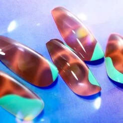 Stay Press'd - Tortoiseshell Twist -Costetic Make-up Store Lottie Stay Pressd Press On False Nails Creative Tortoiseshell 2