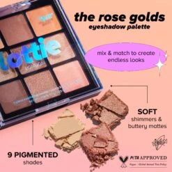 Lottie Palette - The Rose Golds 9 Lottie Palette - The Rose Golds -Costetic Make-up Store therosegoldseyeshadow min
